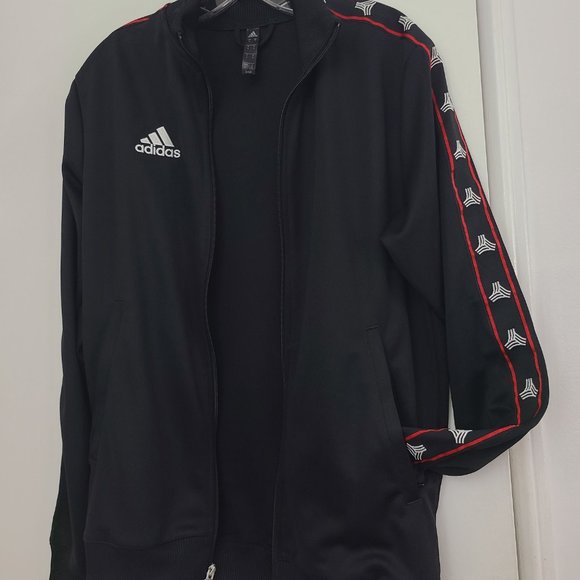 Adidas Tango Tape Clubhouse Pants - Black/Red Soccer Football Track Suit - Picture 4 of 10